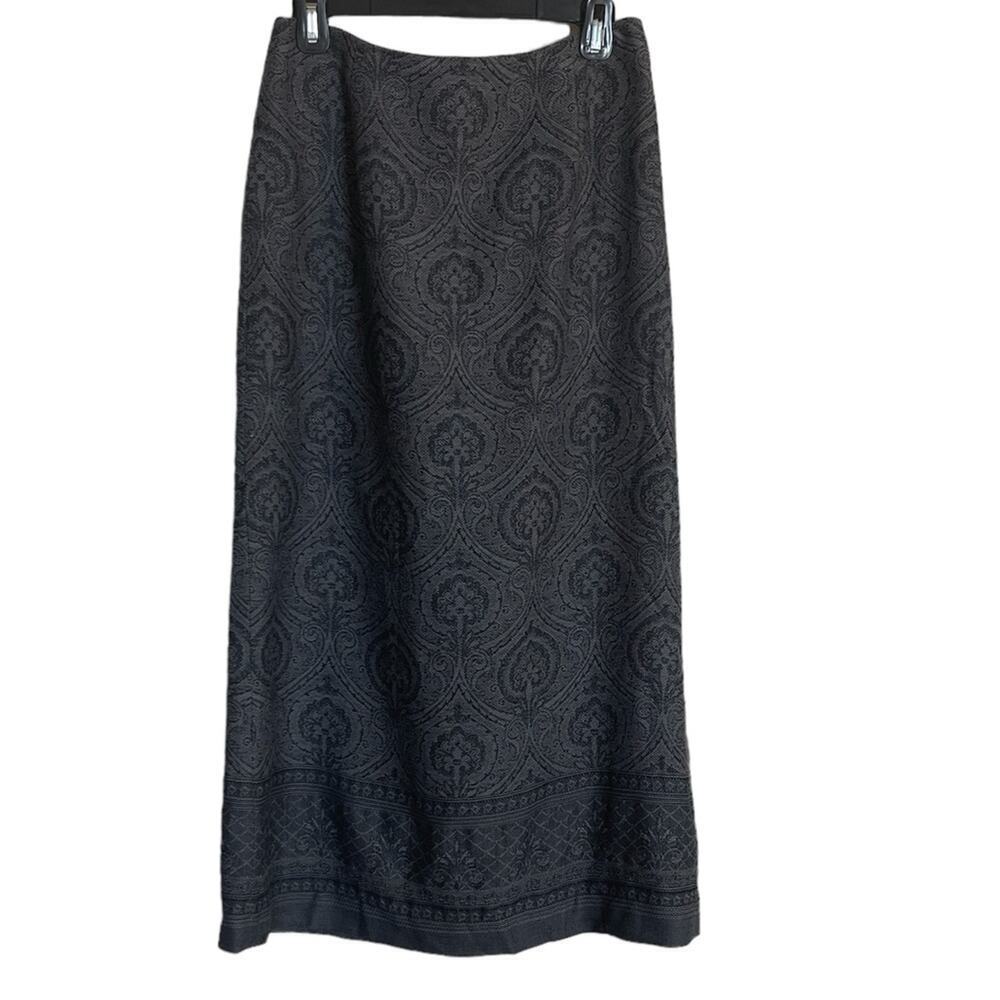 Pendleton Virgin Wool Paisley Tapestry Print Maxi Skirt Gray Size 6